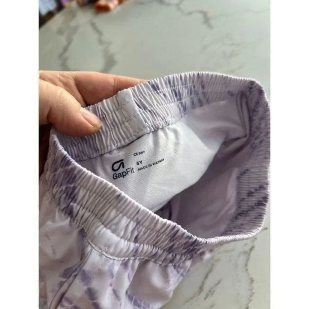 GapFit girl Kids Recycled Tie-Dye‎ Running Shorts purple 5Y